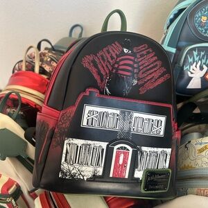Loungefly Black and Red Horror Backpack